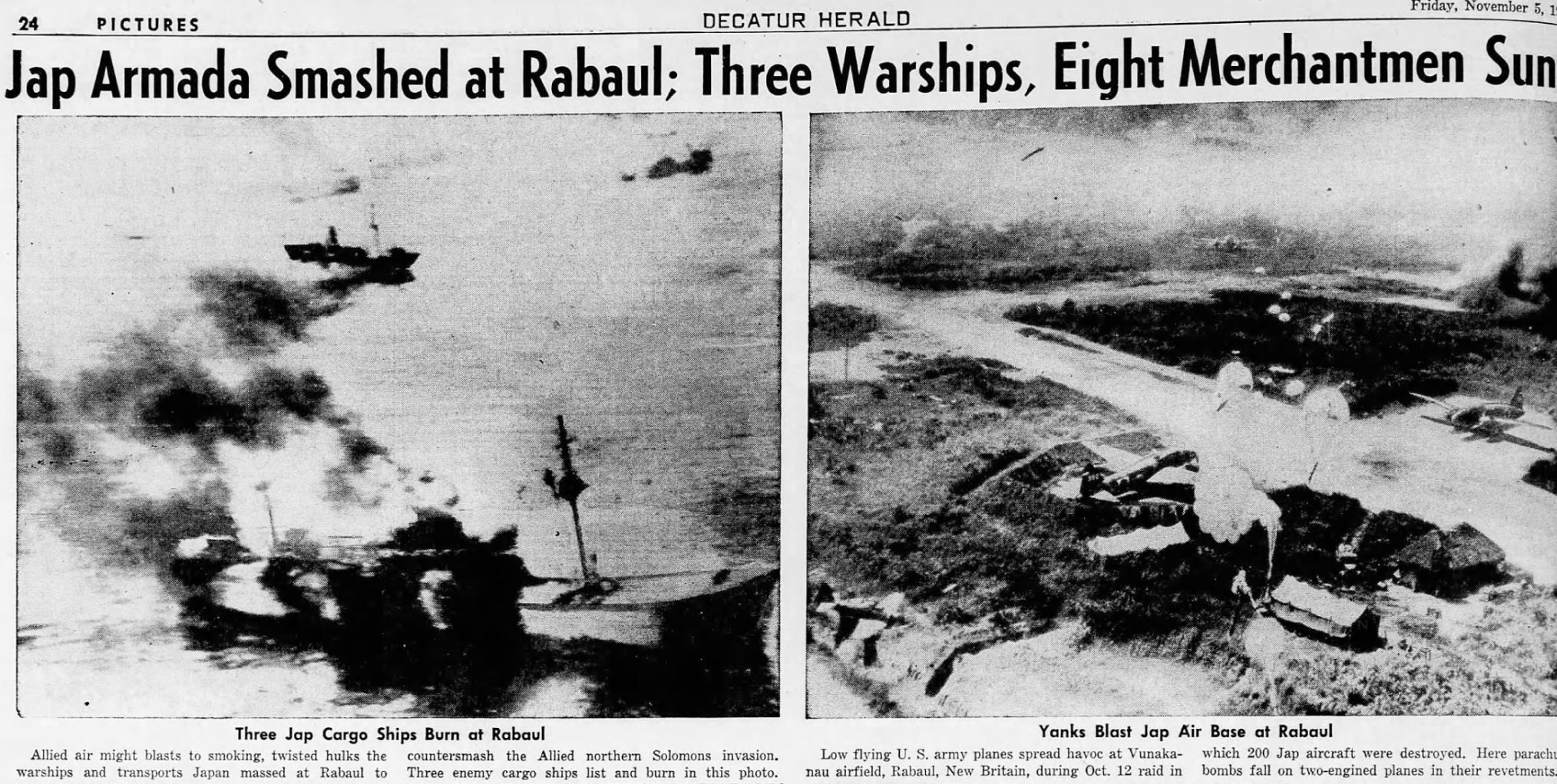 Japanese armada smashed at Rabaul